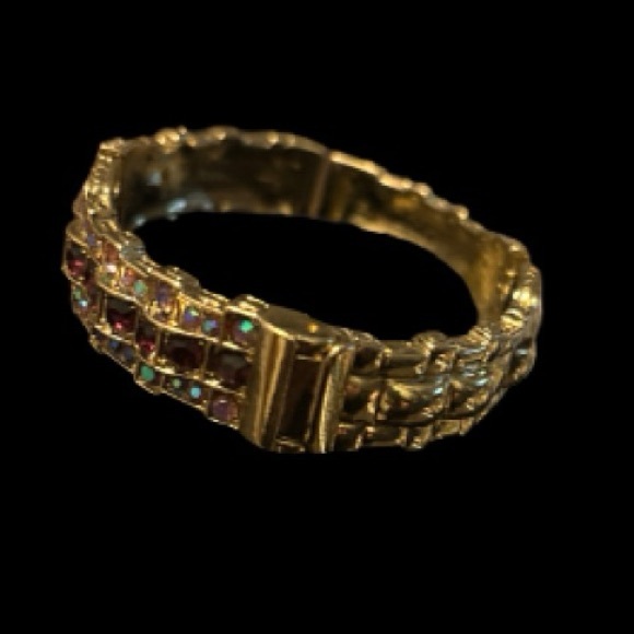 HEIDI DAUS Vintage Gold-tone & Rhinestones Bangle - Picture 8 of 10